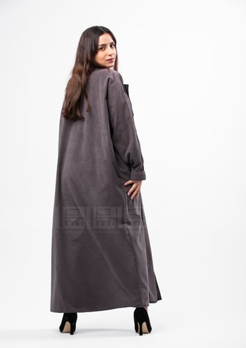 عباية بليزر بقماش الشامواه -1344