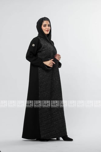 عباية سوداء شتوية بقماش مميز 1253