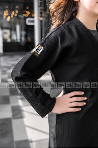 عباية فرح سوداء بالكامل 5013