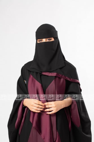 عباية سوداء بشت قطرية بتداخل الماروني 1240