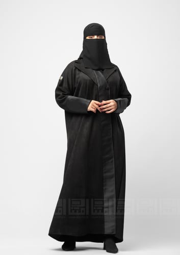 عباية بليزر شتوية سوداء 1341