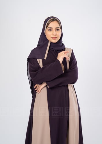 عباية كلوش باللون بنفسجي -1376