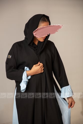 عباية يومية بحرير أزرق سماوي 1181