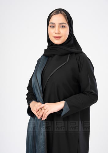 عباية سوداء مع جاكار مميز 1386