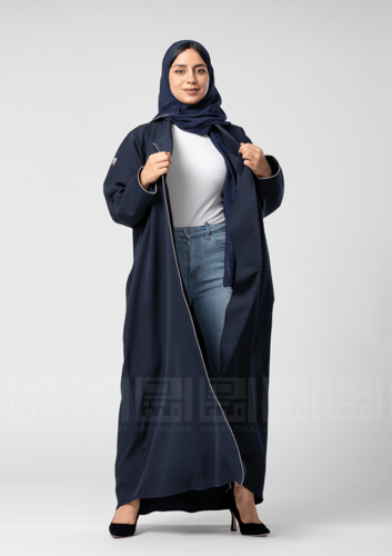 عباية بليزر كحلي بقيطان 1337