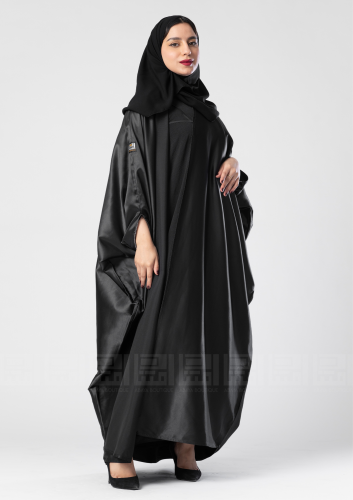 عباية بشت سوداء كريب حرير 1202