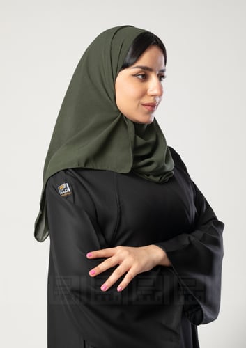 عباية دبل فيس باللون الزيتوني والاسود 1327