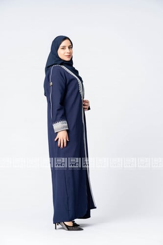 عباية بتطريز البشت زرقاء 1173
