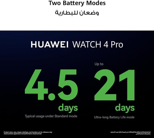 ساعة ذكية ووتش 4 من هواوي، زجاج منحني ثلاثي الأبعا...