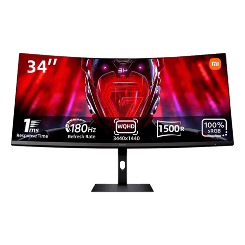 شاشة الألعاب المنحنية من شاومي (الموديل G34WQI، وا...