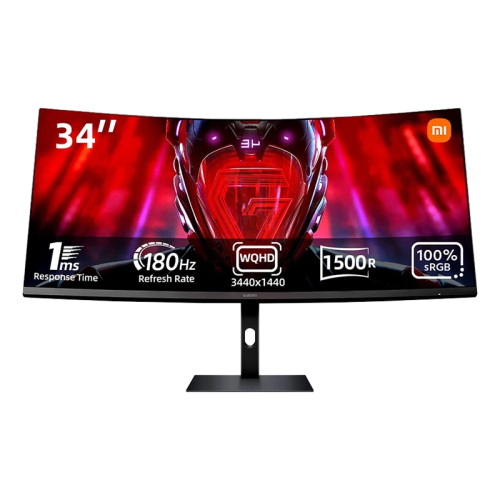 شاشة الألعاب المنحنية من شاومي (الموديل G34WQI، وا...