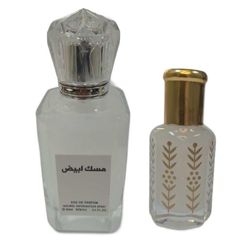 مسك ابيض 100 مل و توله 12 مل