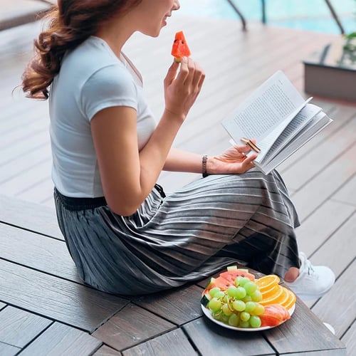 خاتم قراءة من الخشب البني الداكن - يوضع في الإبهام...