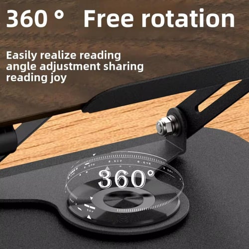 حامل قراءة خشبي قابل للطي بقاعدة من الالمنيوم متعد...