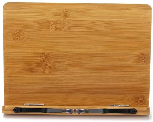 حامل قراءة خشبي للكتب والآيباد، قابل للطي والتعديل