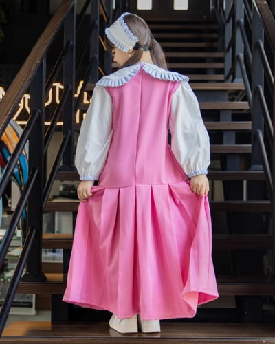 مريول مدرسي انيق ومميز بكولة مميزة بتطريز فاكهة ال...