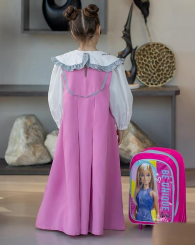 مريول مدرسي انيق ومميز من قطعة واحدة وسحاب خلفي بت...