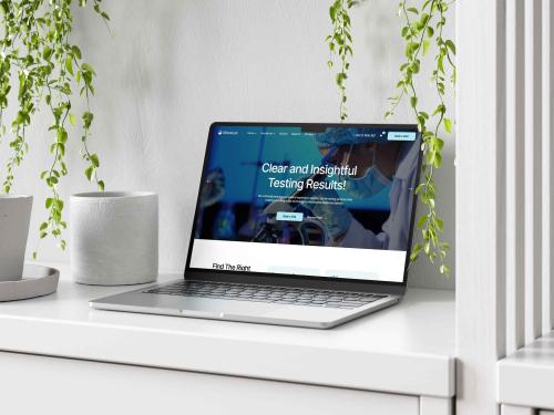 تصميم موقع للمختبرات الطبية - Webflow