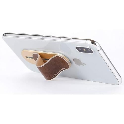 مسكة جوال - مسكة مومستيك جلد بني A-PU-02