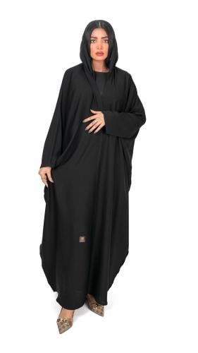 Black abaya with bisht