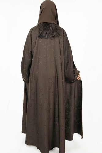 عباية بني بكرستال فخم علي الاكمام