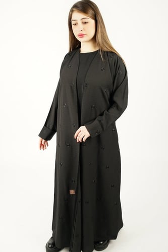 عباية اسود بتطريز