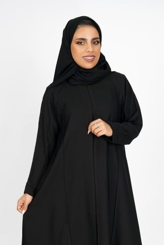 عباية اسود نص كلوش