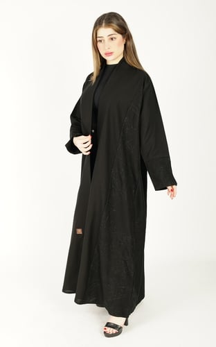 عباية تطريز اسود