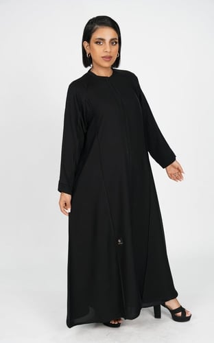 عباية اسود نص كلوش