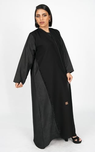 عباية نص كلوش تفتة بكرستال