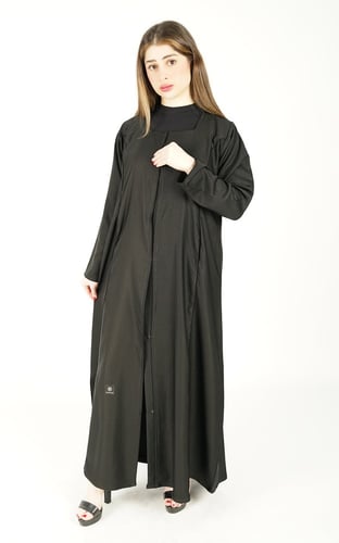 عباية اسود جيوب