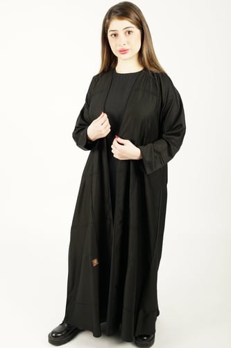 عباية اسود نص كلوش