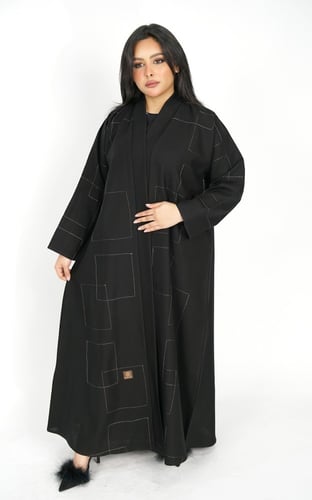 عباية اسود نص كلوش