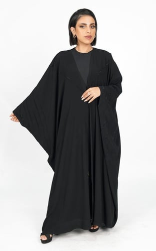 عباية اسود بشت بكرستال