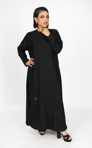 عباية اسود نص كلوش