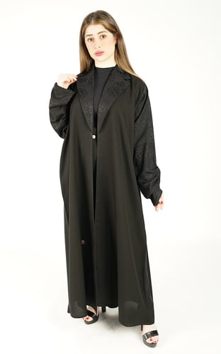 عباية اسود نص كلوش