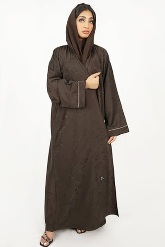 عباية بني بكرستال فخم علي الاكمام