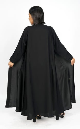 عباية اسود نص كلوش