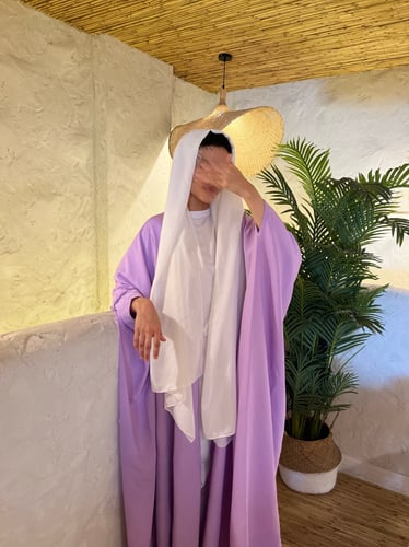 عباية بشت كامل بنفسجي