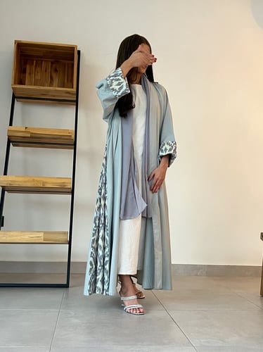 عباية كلوش لنن هندي ولنن مقلم