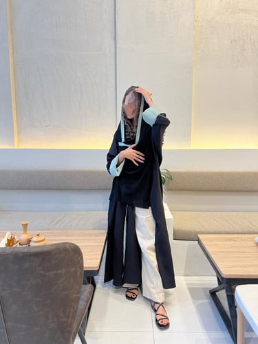 عباية بأكمام قطن مبطنة