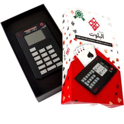 2 ورق لعب مقوى + آلة حاسبة بلوت