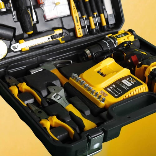 دريل مع 52 قطعة عدة متنوعة (BRUSHLESS)