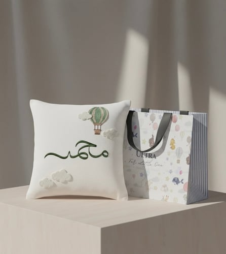 Children's embroidered pillow