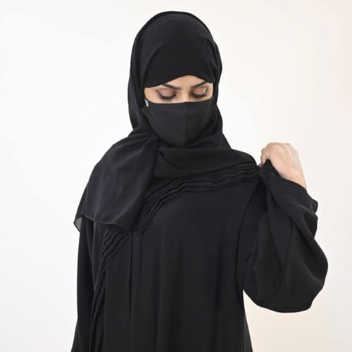 عباية خطوط كسرات مائلة من الامام