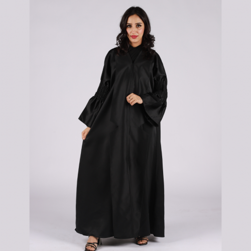 عباية بأكمام فرنسية مزموم بمطاط خفيف وموديل فاخر م...