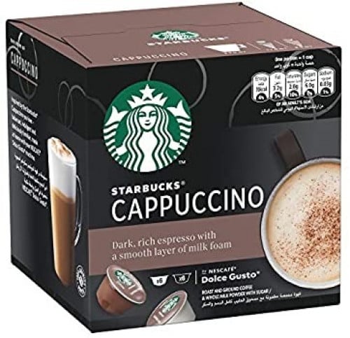 كبسولات كابتشينو من ستاربكس 12 كبسولة دولتشي غوستو