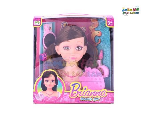 لعبه بناتيه عروسه راس مع مكياج