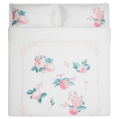 غطاء لحاف + 2 غطاء وسادة مطرز فاخر