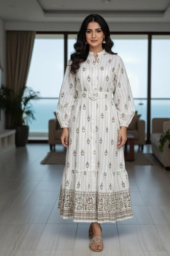 فستان بتصميم كلاسيكي